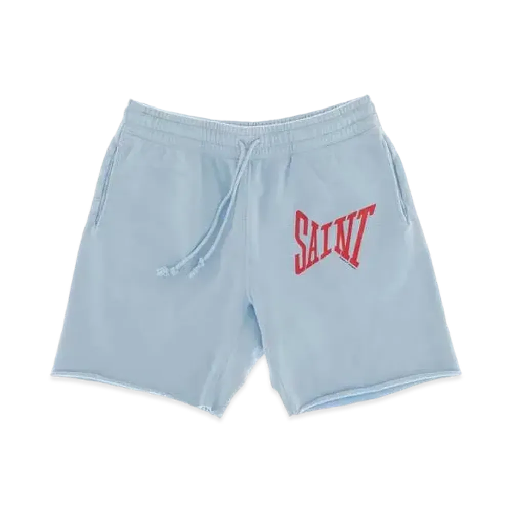 SAINT Mxxxxxx 22SS SWEAT SHORTS LOGO "Sax Blue"