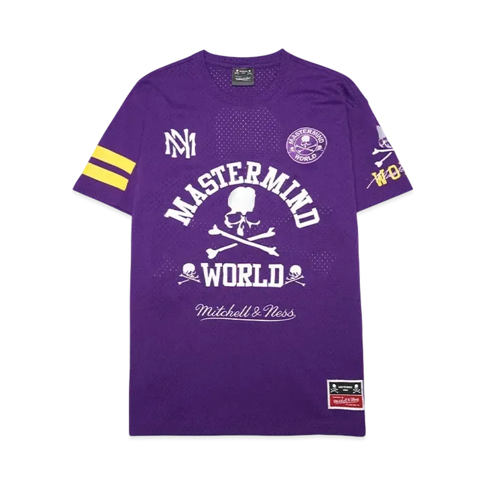 MASTERMIND x Mitchell&Ness MESH SS TEE "YELLOW/PURPLE"