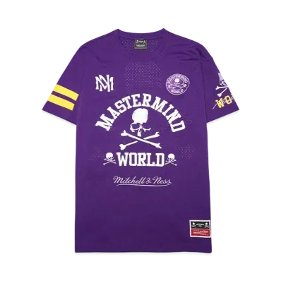 MASTERMIND x Mitchell&Ness MESH SS TEE "YELLOW/PURPLE"
