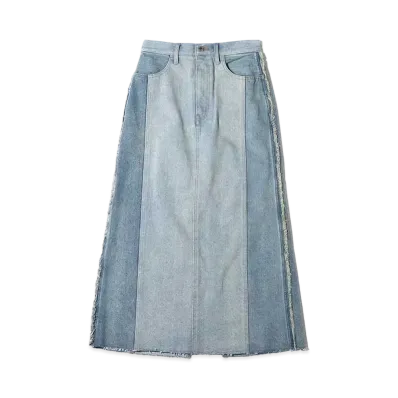 atmos pink Fringe Denim Skirt "Blue"