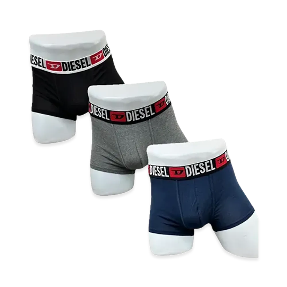 Diesel Three Pack Boxers "Black/Grey/Navy"