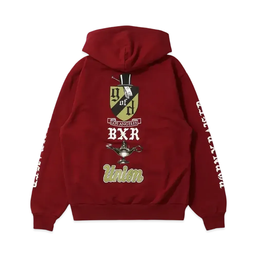 UNION x Born x Raised Gents Of Desire Seal Hoodie "Burgandy"