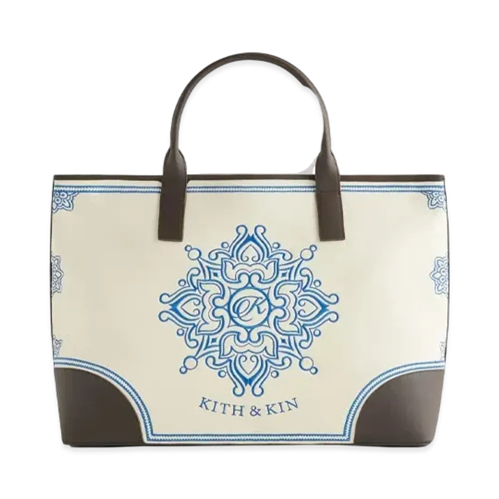 Kith Embroidered Canvas Tote "Sandrift"