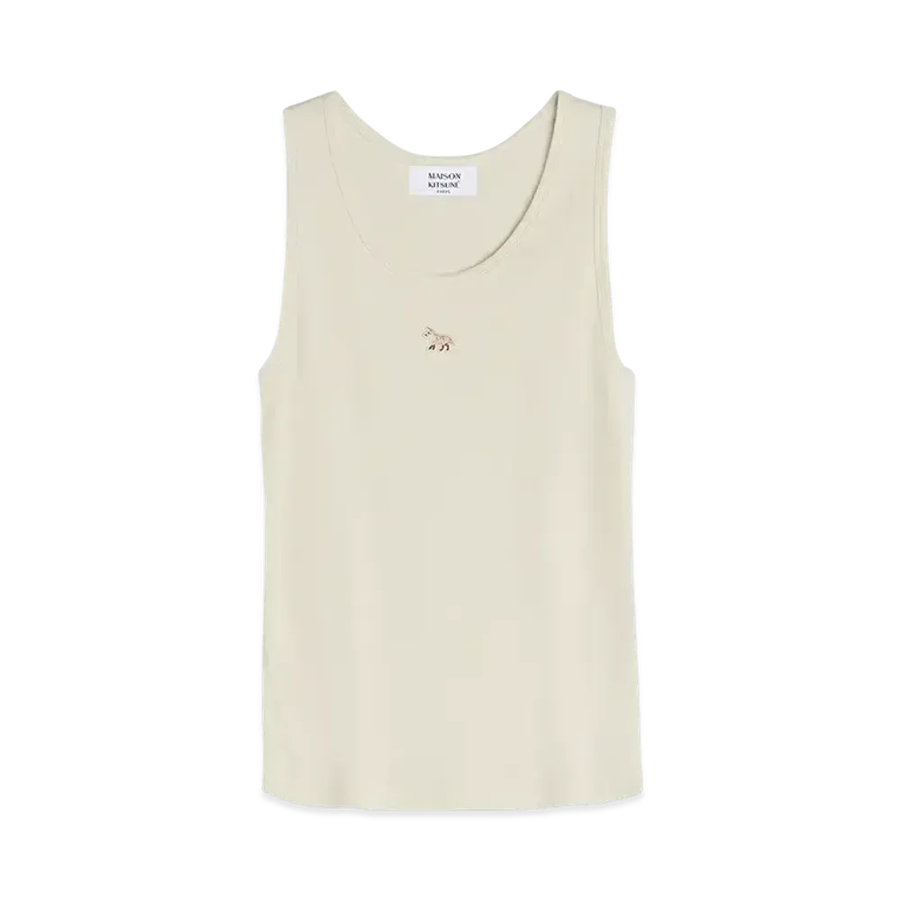 Maison Kitsune Baby Fox Patch Rib Tank Top "Marble"