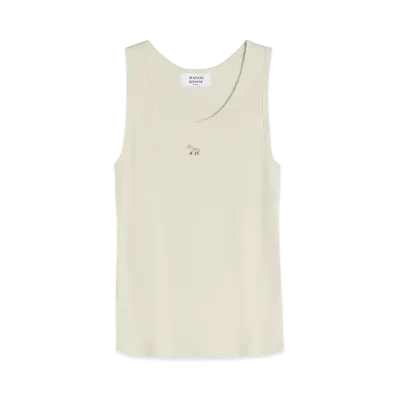 Maison Kitsune Baby Fox Patch Rib Tank Top "Marble"