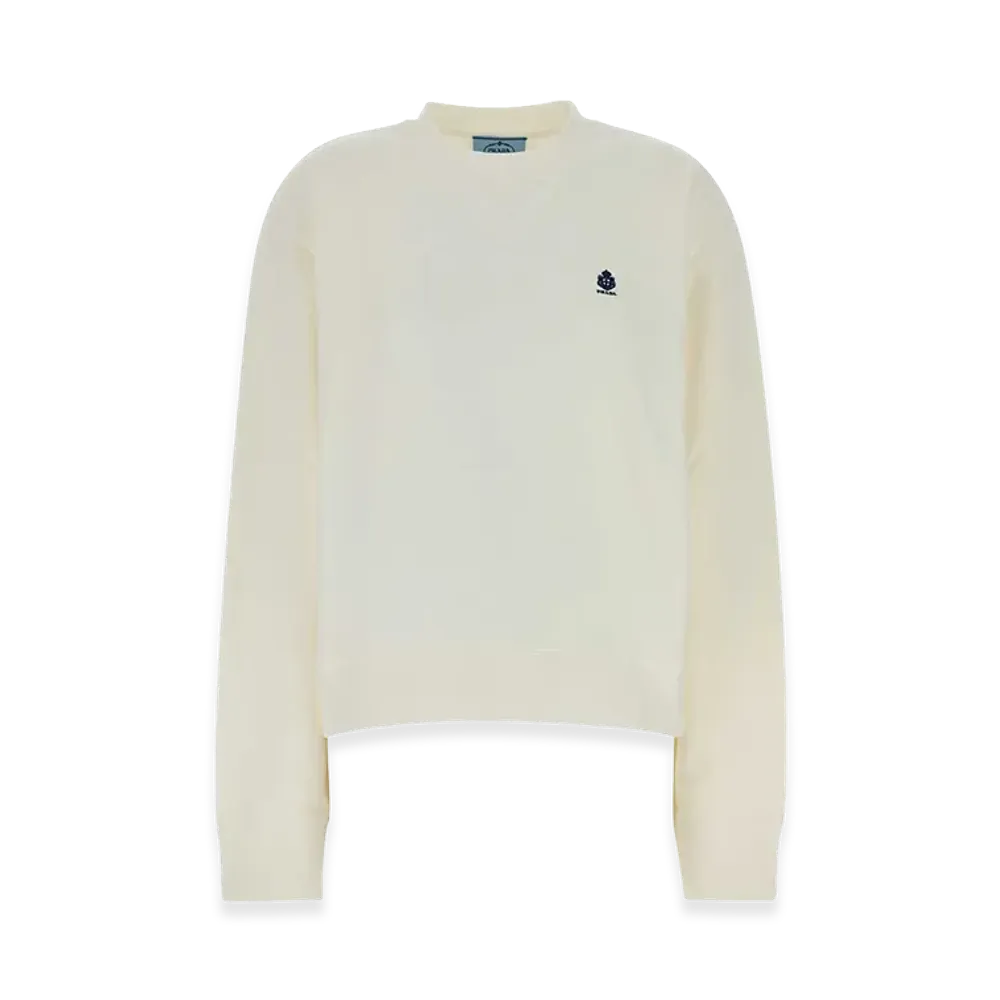 PRADA Wonen's Cotton Sweatshirt "White"