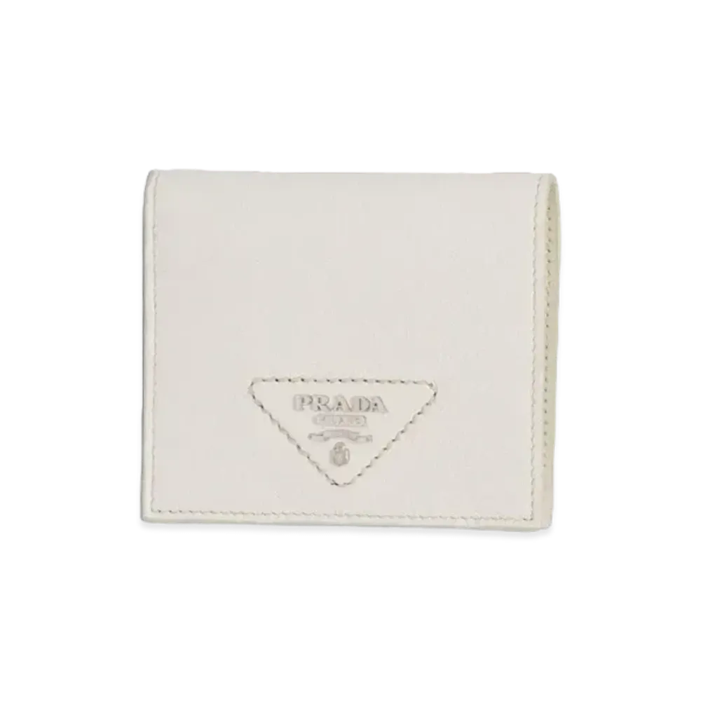 PRADA Leather Wallet "Chalk White"