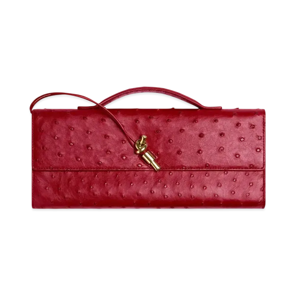 Bottega Veneta Andiamo Clutch "Dark Red"