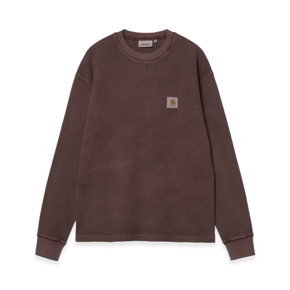 Carhartt WIP L/S Vista Waffle T-Shirt "Palisander(Garment Dyed)"