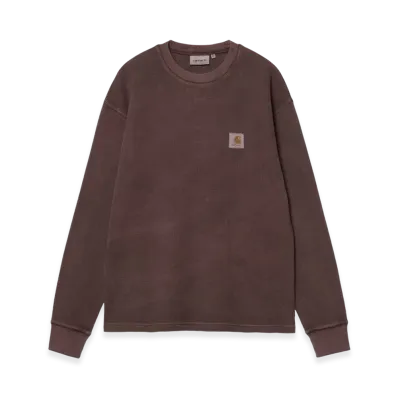 Carhartt WIP L/S Vista Waffle T-Shirt "Palisander(Garment Dyed)"