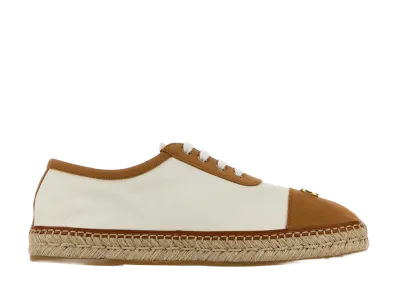 Valentino Garavani Two-Tone Canvas Espadrilles "Camel"