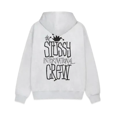 Stussy Crown International Hoodie "Ash Heather"