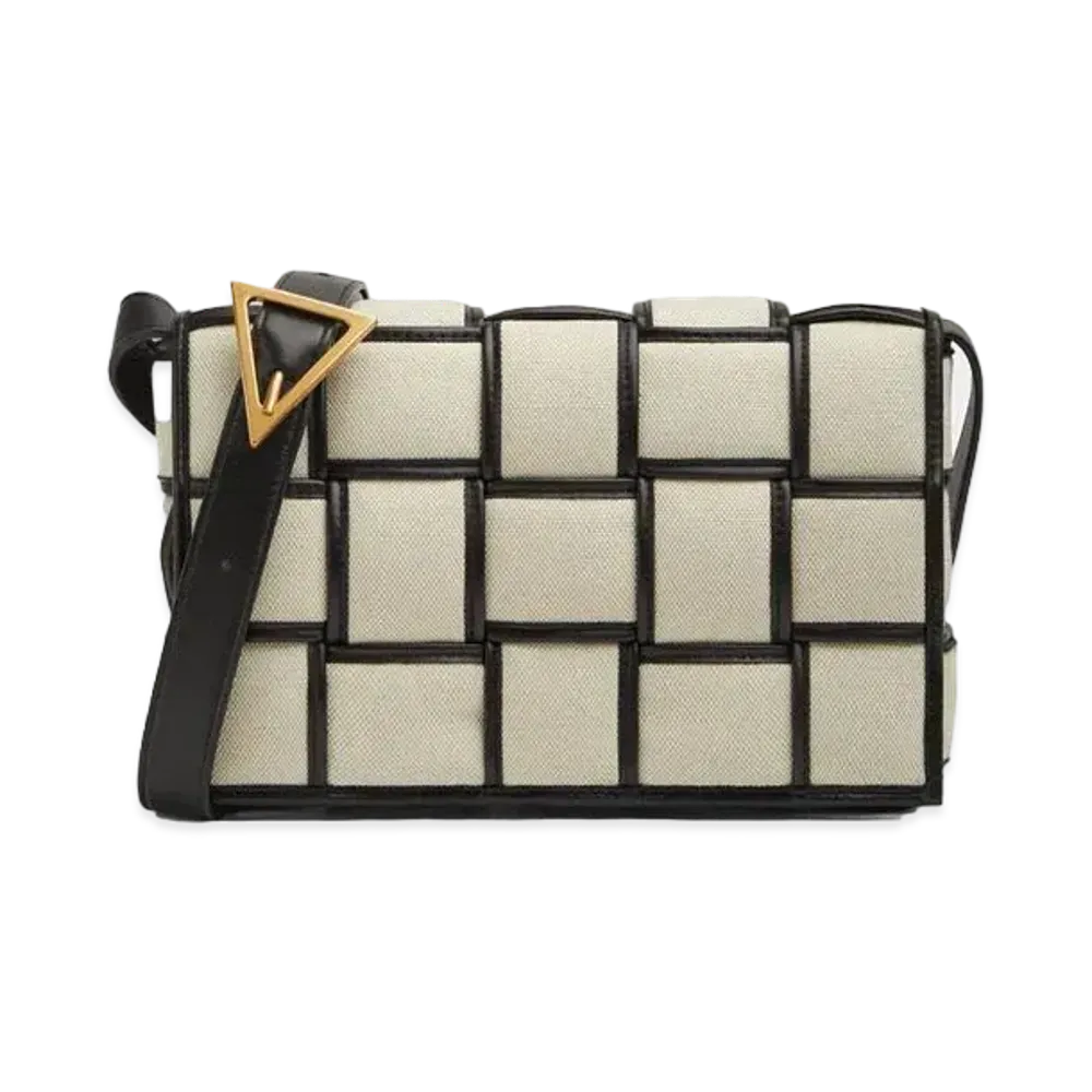 Bottega Veneta Padded Cassette Crossbody Bag "Natural Color/Black"