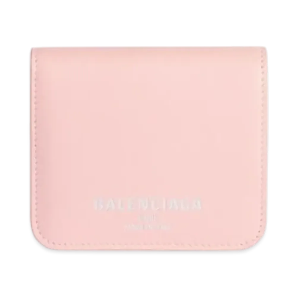 BALENCIAGA Cash 2.0 Coin And Card Holder With Flap "Pink"