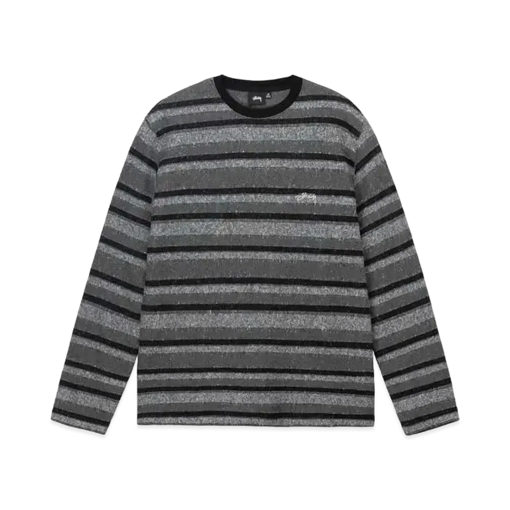 Stussy Baja Stripe LS Crew "Black"
