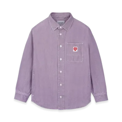 Carhartt WIP L/S Nash Shirt "Sea Fog(Enzyme Bleach Washed)"