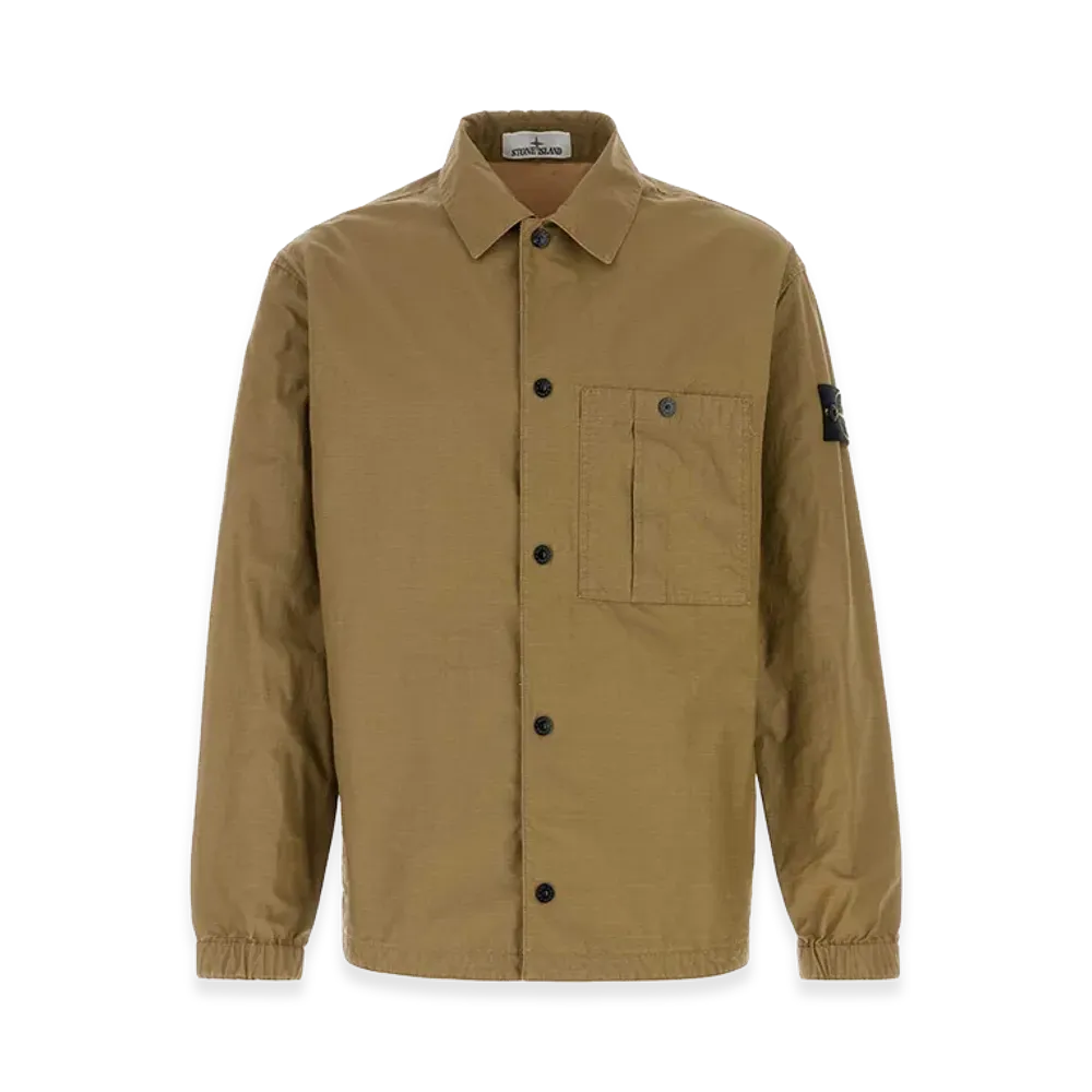 Stone Island Khaki Cotton Jacket "Green"