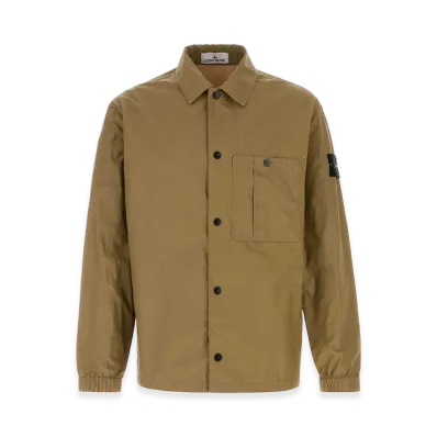 Stone Island Khaki Cotton Jacket "Green"