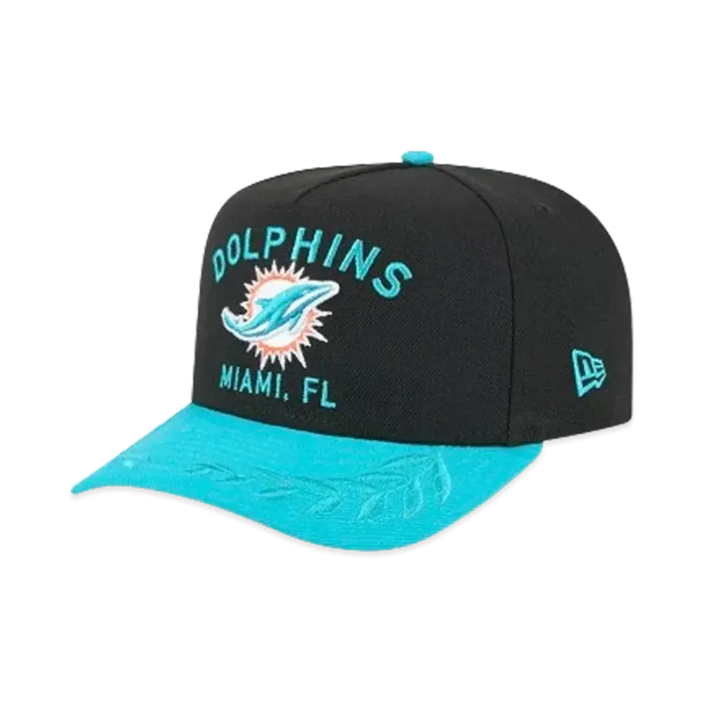 NEW ERA 9Fifty A-Frame NFL Draft 2025 Miami Dolphins "Black/Teal Blue"