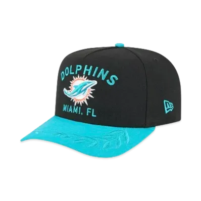 NEW ERA 9Fifty A-Frame NFL Draft 2025 Miami Dolphins "Black/Teal Blue"
