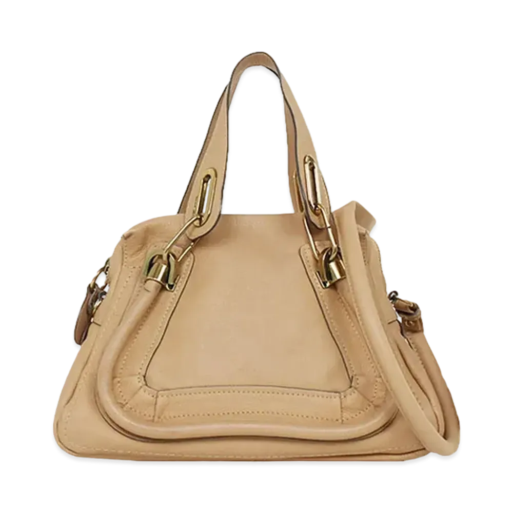 Chloe Paraty Leather 2WAY Bag "Khaki"