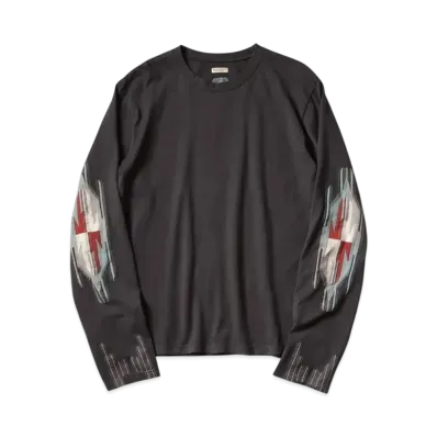 KAPITAL Ortega Crew Long Tee "Charcoal"