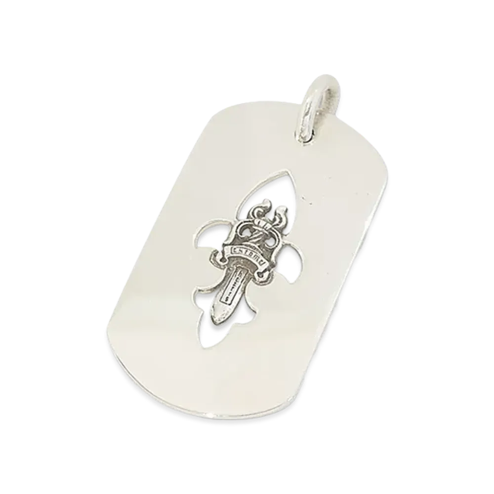 Chrome Hearts Dog Tag Fleur Dagger "Silver"