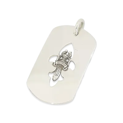 Chrome Hearts Dog Tag Fleur Dagger "Silver"