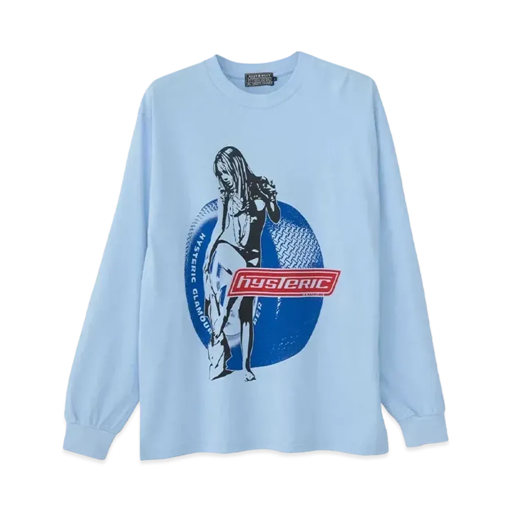 HYSTERIC GLAMOUR Hysteric Motor Girl T-Shirt "Blue"