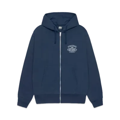 Stussy Worldwide Zip Hoodie "Navy"
