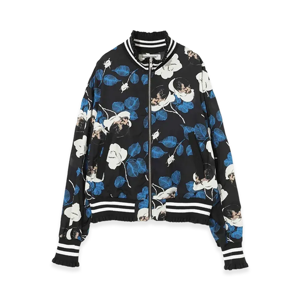 UNDERCOVER Rayon Allover Pattern Blouson "Black Base"
