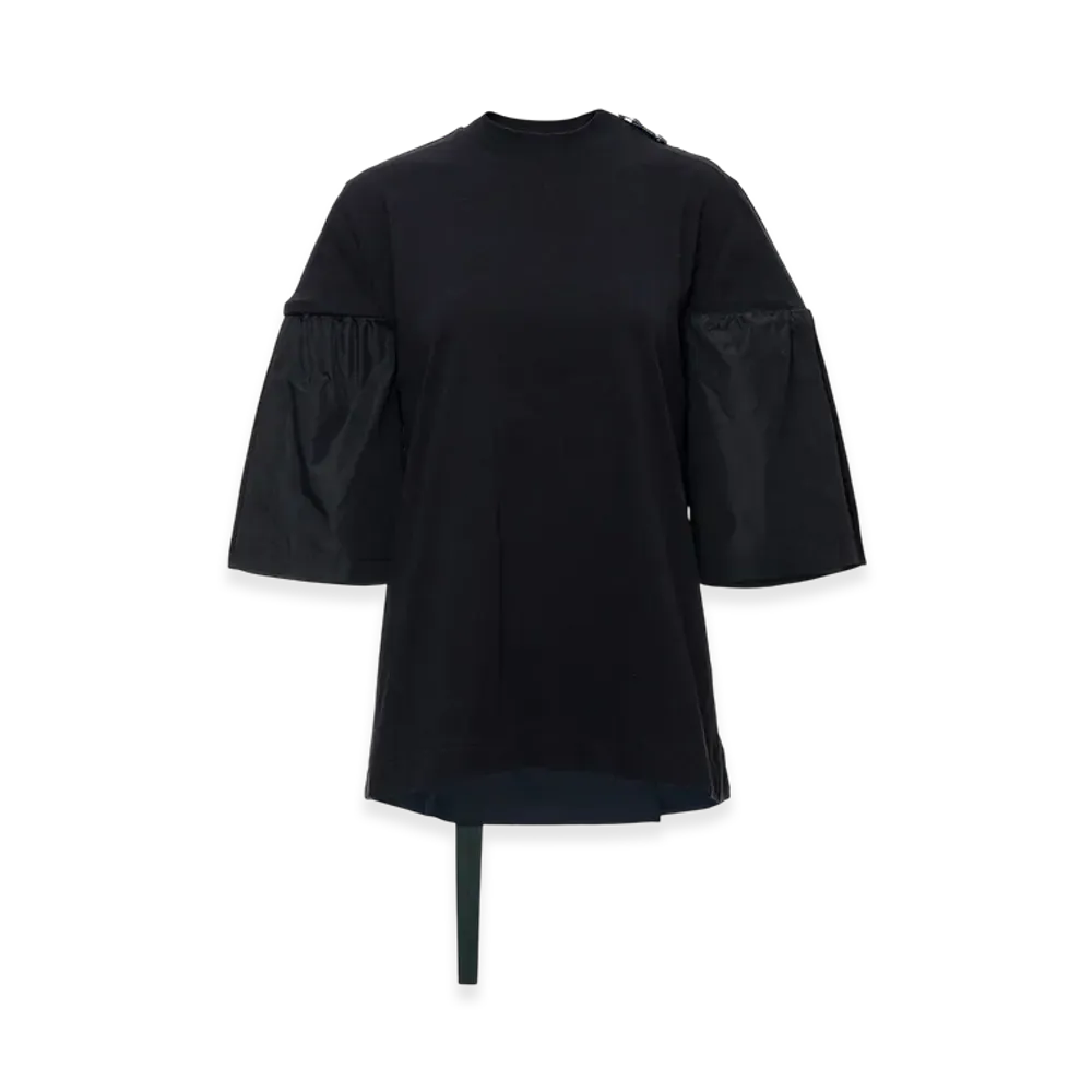 TOGA x PHENIX Type P-003 Asymmetric Drape Tie Blouse Tee "Black"