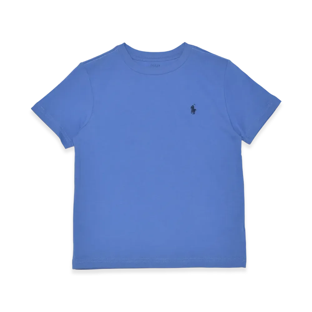 Polo Ralph Lauren Kids Short Sleeve Cotton Jersey Crewneck T-Shirt "Blue"