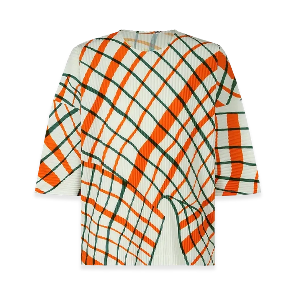 HOMME PLISSE ISSEY MIYAKE Windswept Plaid "White"
