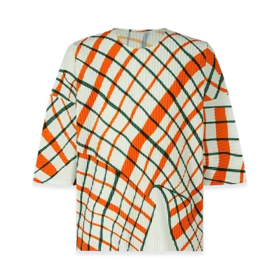 HOMME PLISSE ISSEY MIYAKE Windswept Plaid "White"