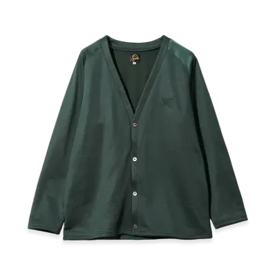 NEEDLES V-Neck Cardigan - Bright Jersey "Dk. Green"