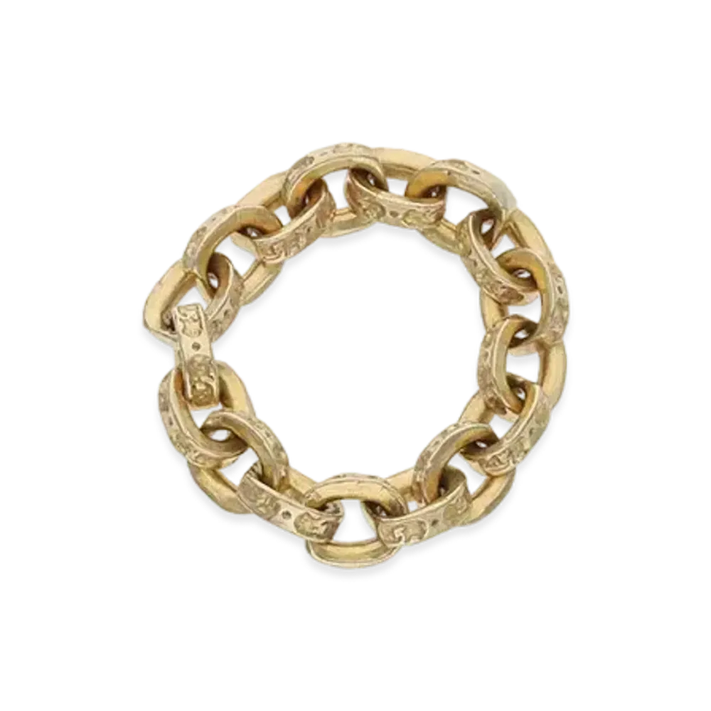 Chrome Hearts 22K Paper Chain Ring "Yellow Gold"