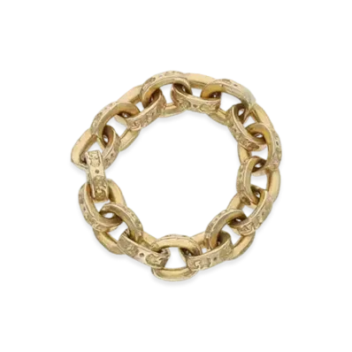 Chrome Hearts 22K Paper Chain Ring "Yellow Gold"