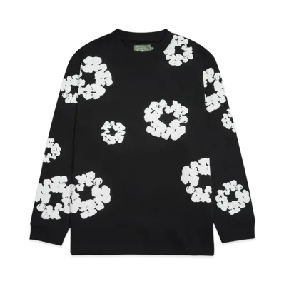 DENIM TEARS Long Sleeve Cotton Wreath Tee "Black"