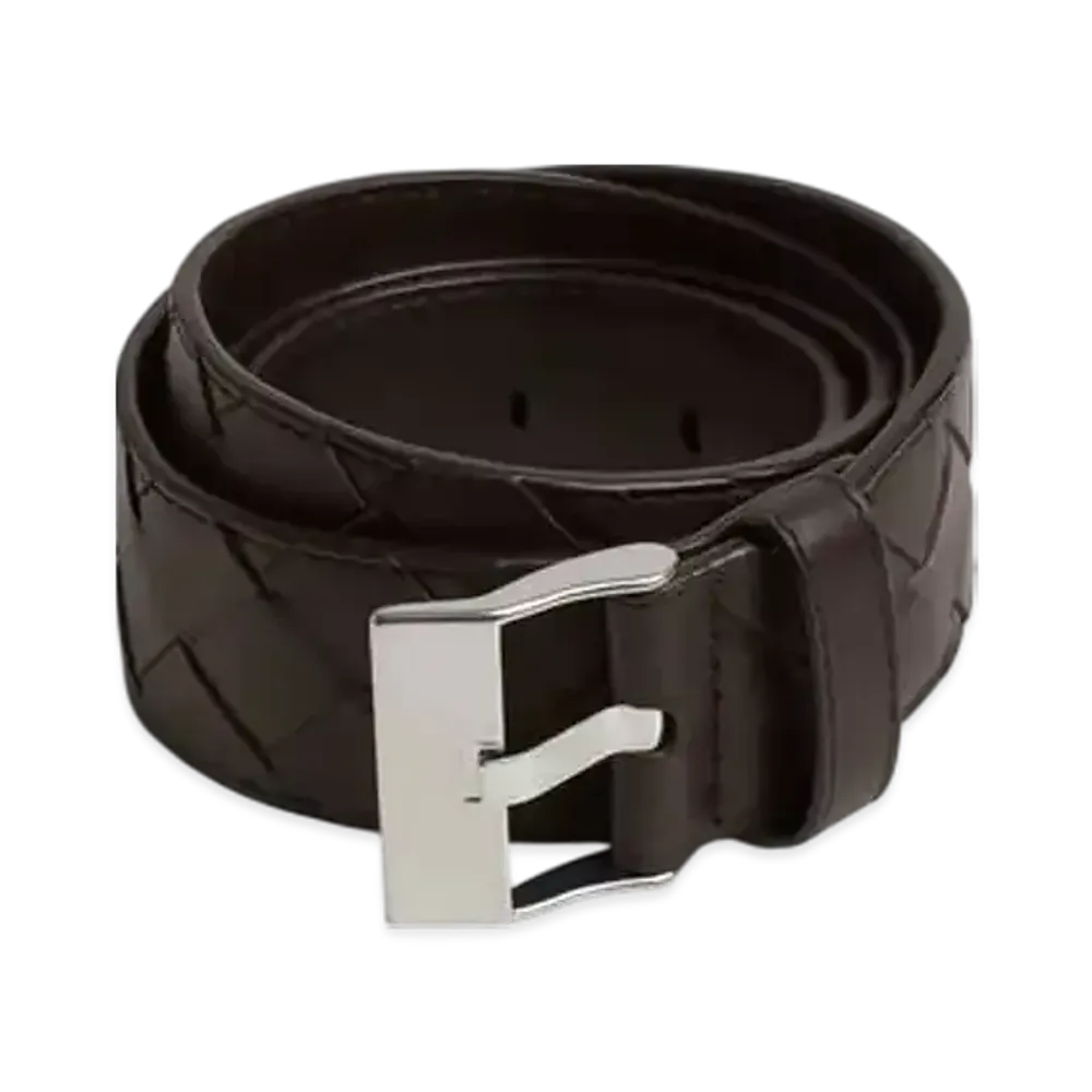 Bottega Veneta Watch Buckle Belt "Fondente"