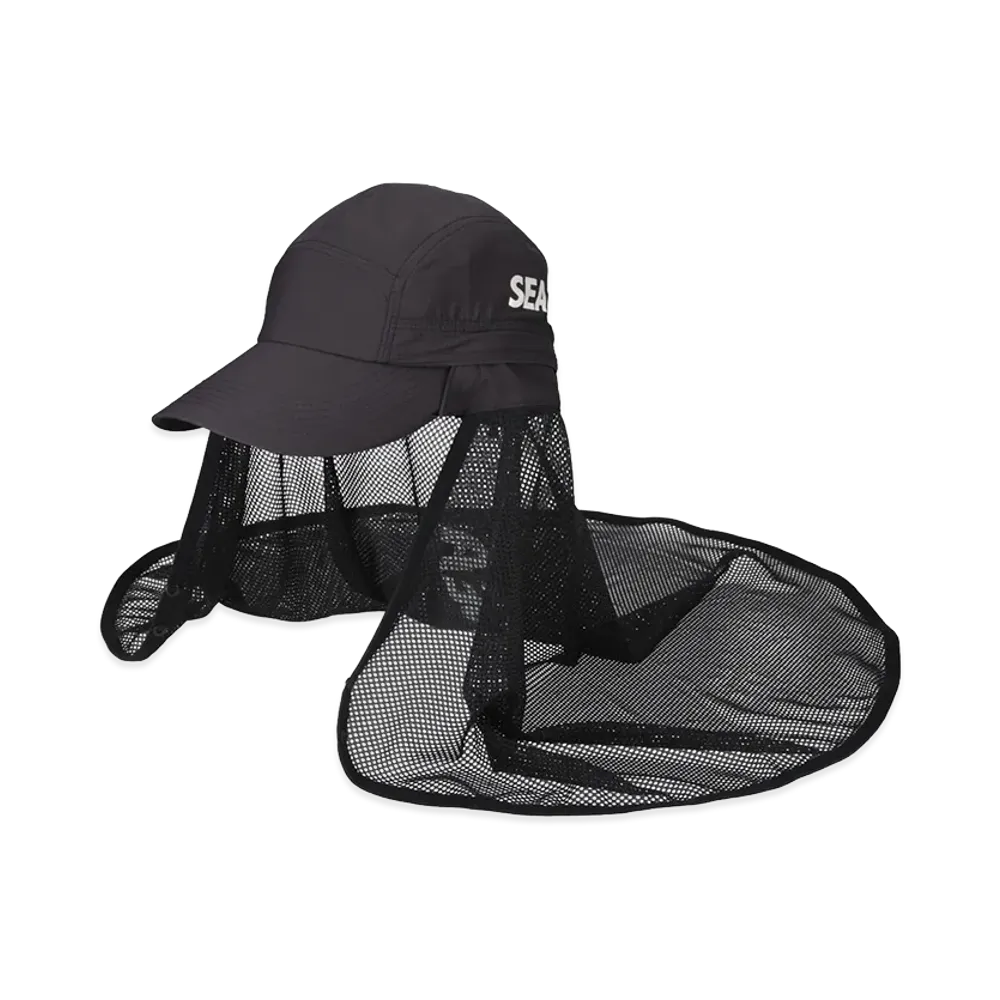 WIND AND SEA x NANGA Phantom Grid Long Shade Cap "Black"