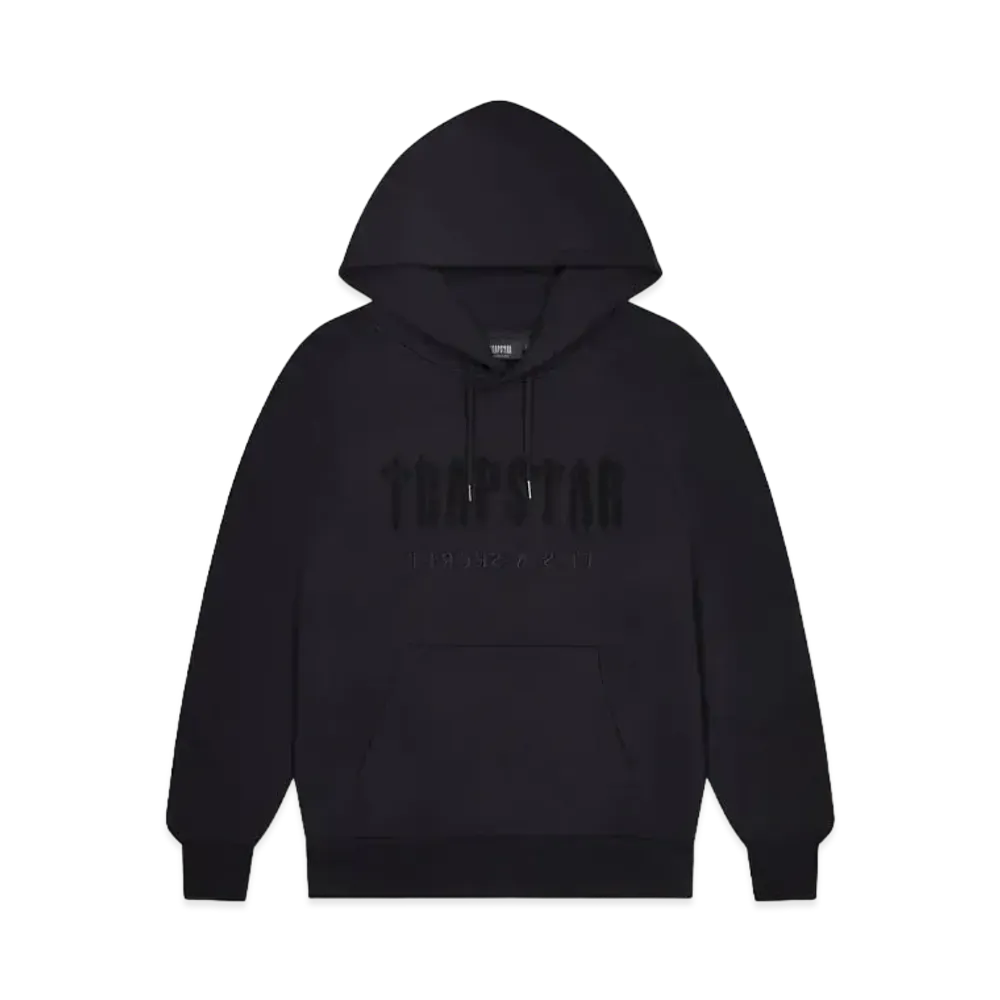 TRAPSTAR Chenille Decoded Hoodie "Blackout"
