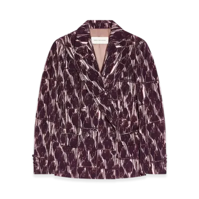DRIES VAN NOTEN Women's Double Breasted Blazer "Burgundy"