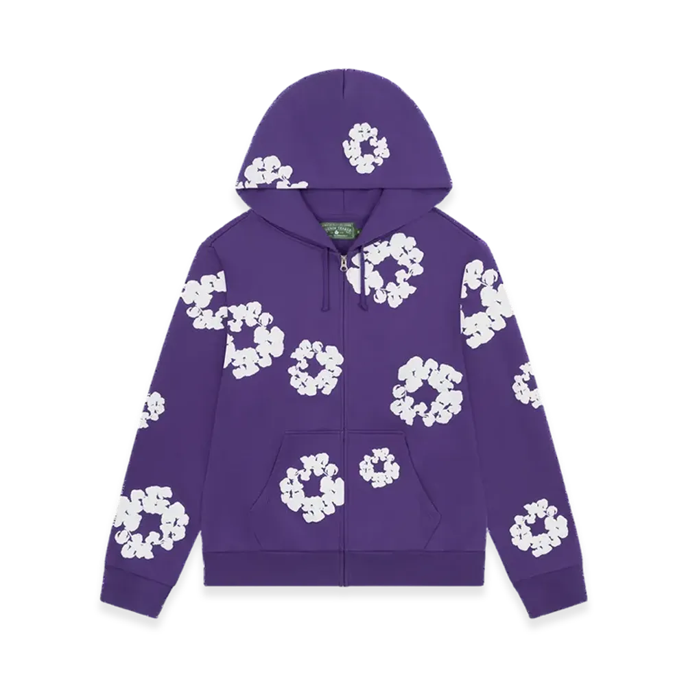 DENIM TEARS Cotton Wreath Zip Hoodie "Purple"