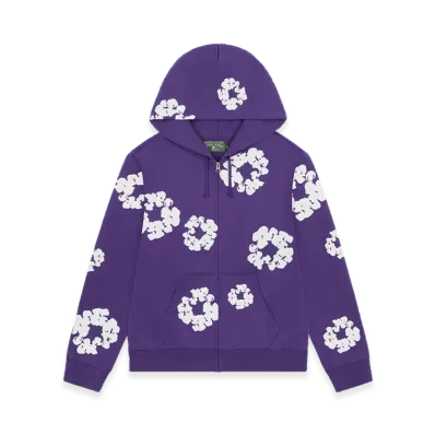 DENIM TEARS Cotton Wreath Zip Hoodie "Purple"