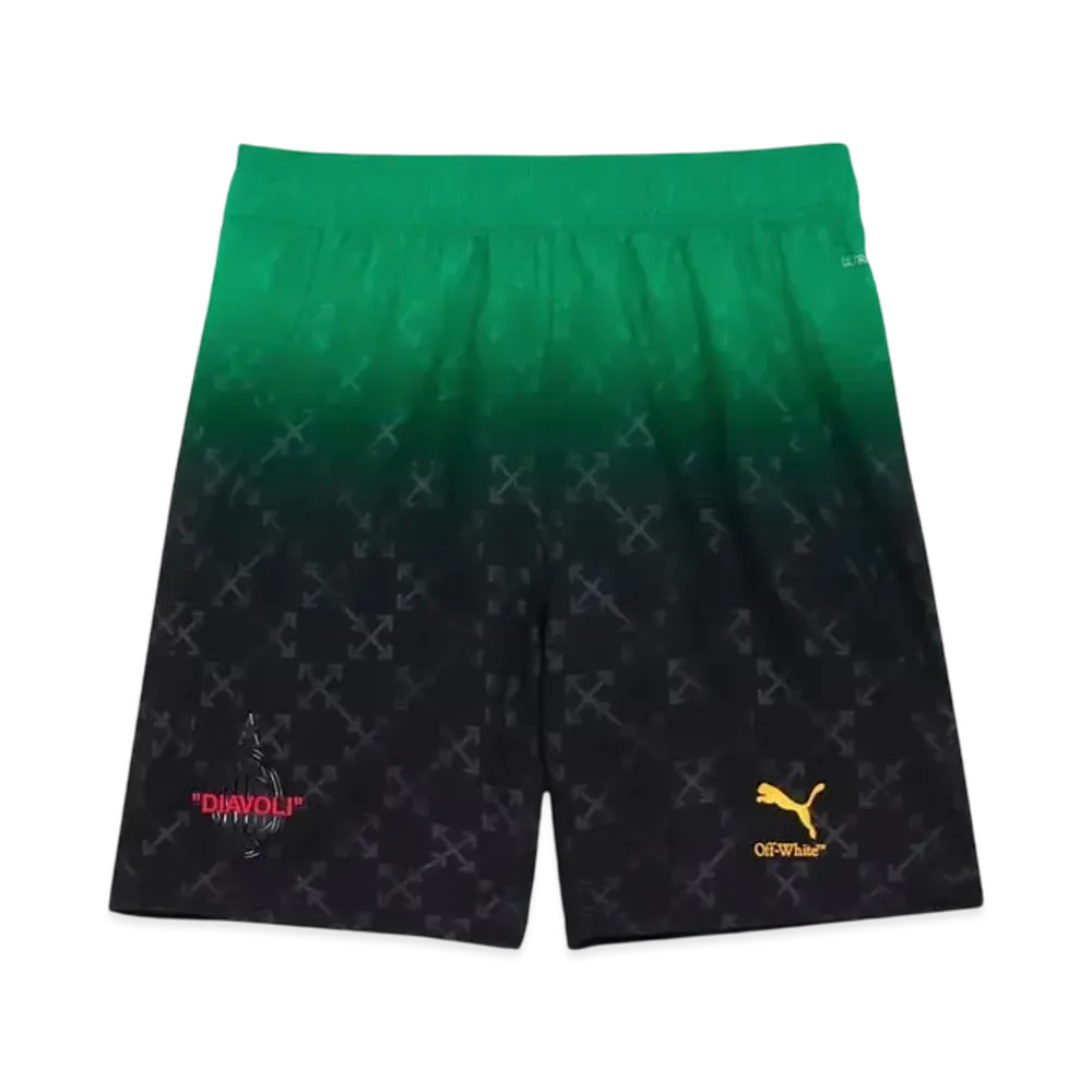PUMA x AC MILAN x Off-White Authentic Shorts "Puma Black/Power Green"