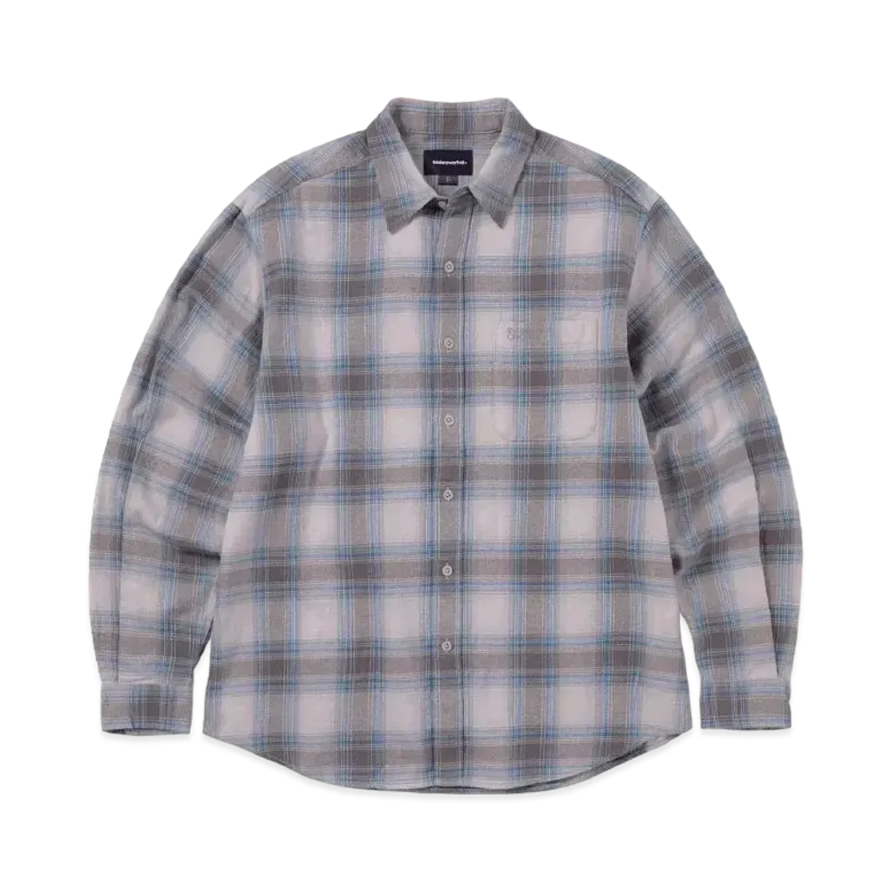 thisisneverthat Shadow Plaid Flannel Shirt "Blue Grey"