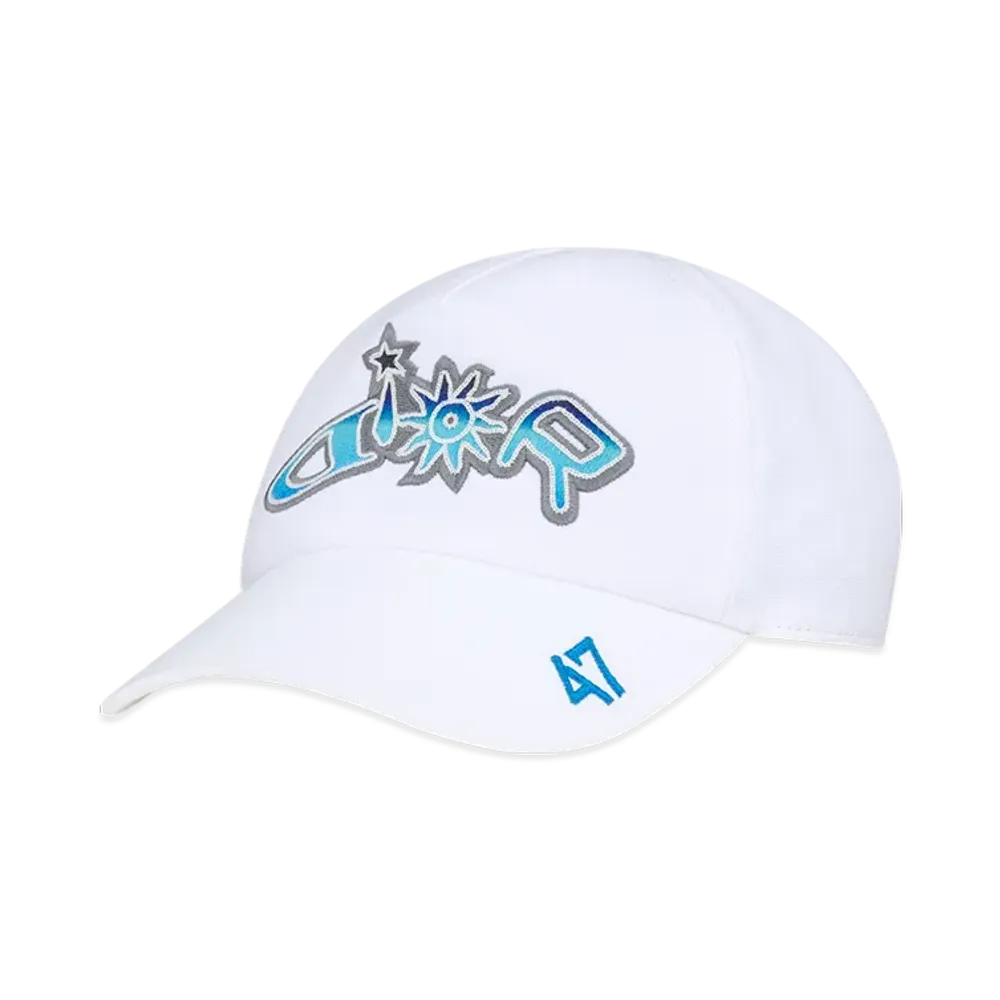 Dior x Lewis Hamilton Cap in Cotton "White/Blue"