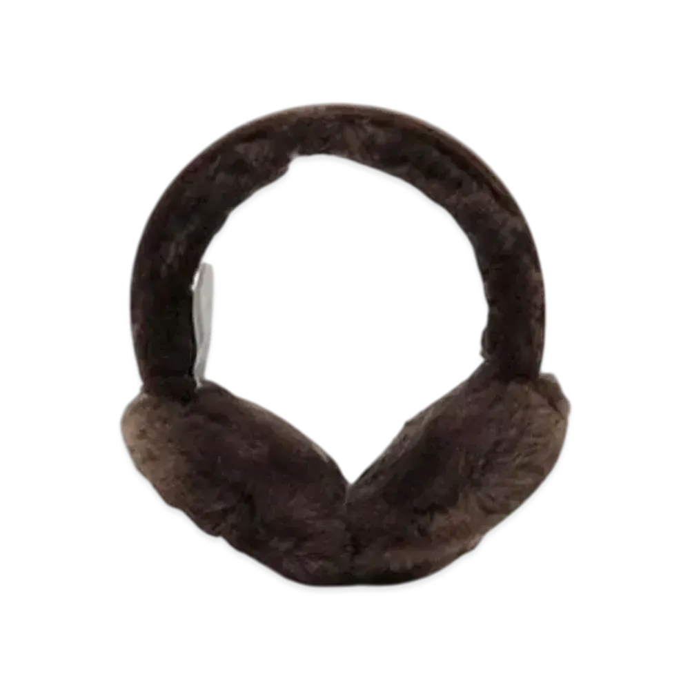 UGG Sheepskin Embroidery Earmuff "Brown"