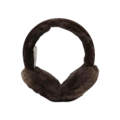 UGG Sheepskin Embroidery Earmuff "Brown"